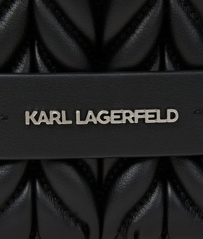 KarlLagerfeld Kweave Bucket Bag Black-Nickel