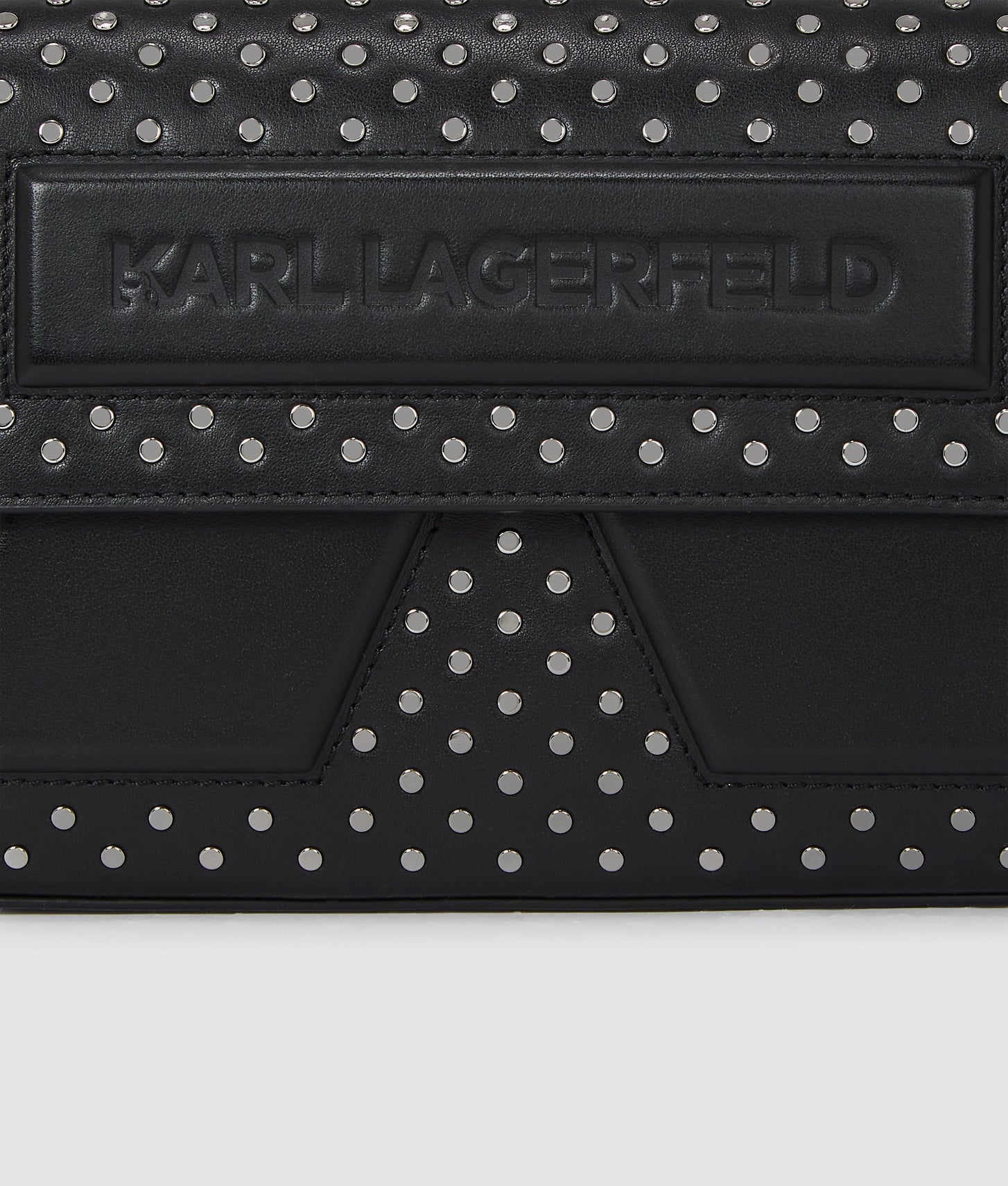 KarlLagerfeld Ikon K Studded Crossbody Bag Black Embellishment