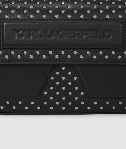 KarlLagerfeld Ikon K Studded Crossbody Bag Black Embellishment