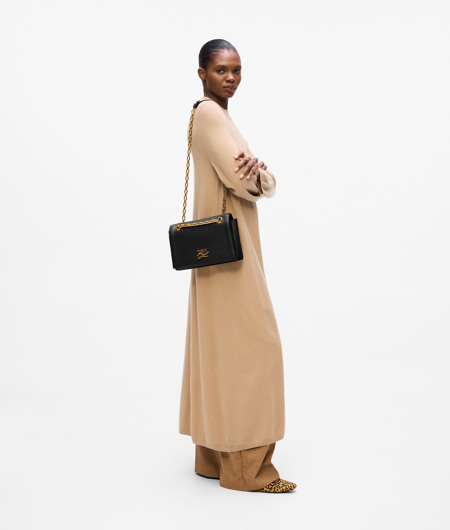 KarlLagerfeld Kautograph Shoulder Bag Black/Gold