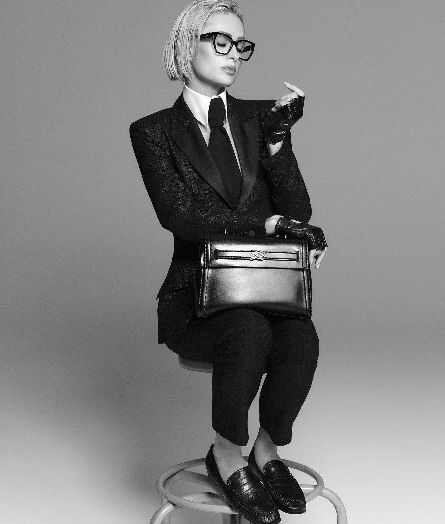 KarlLagerfeld Kautograph Top Handle Bag Black/Gold