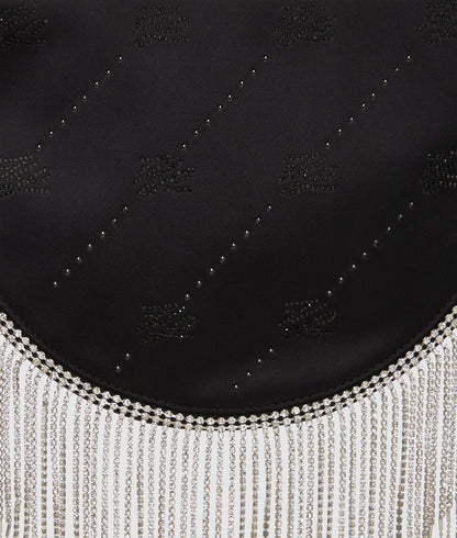 KarlLagerfeld Ksoiree Rhinestone Shoulder Bag Black Embellishment