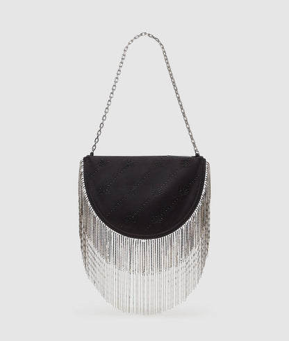 KarlLagerfeld Ksoiree Rhinestone Shoulder Bag Black Embellishment