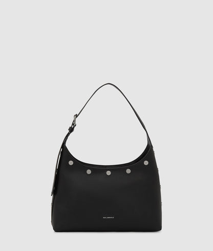 KarlLagerfeld Krocky Marais Hobo Bag Black-Nickel