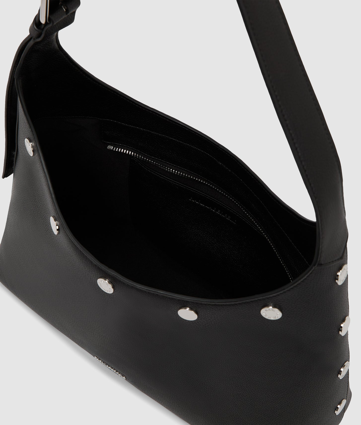KarlLagerfeld Krocky Marais Hobo Bag Black-Nickel