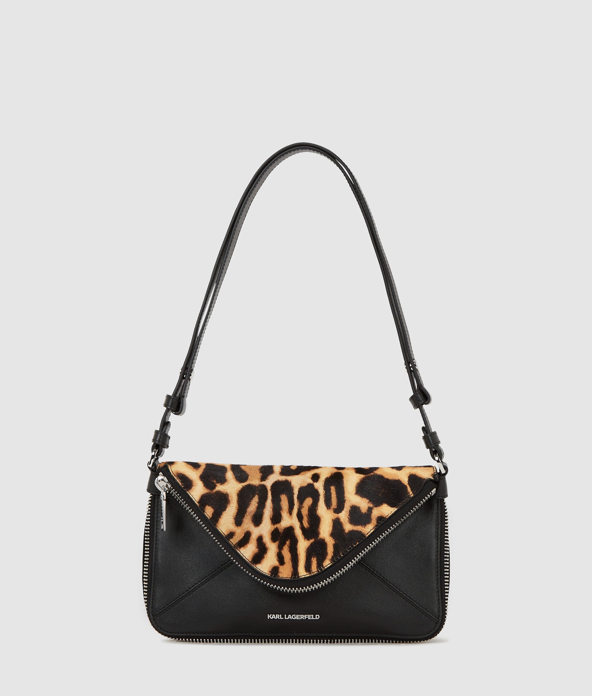 KarlLagerfeld Khardware Leopard Shoulder Bag Leopard