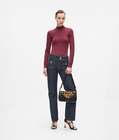 KarlLagerfeld Khardware Leopard Shoulder Bag Leopard