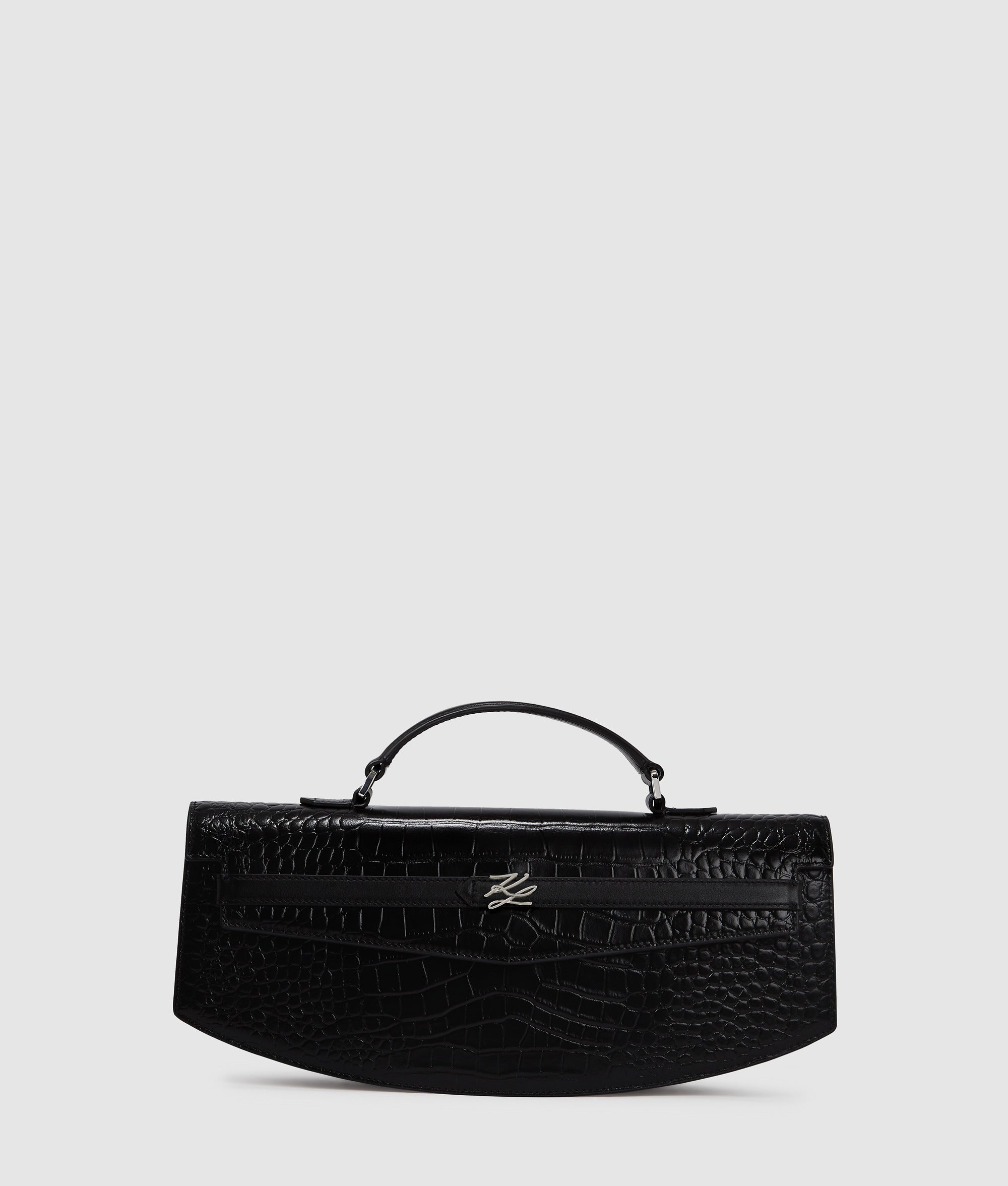 KarlLagerfeld Kstudio Clutch Bag Black-Nickel