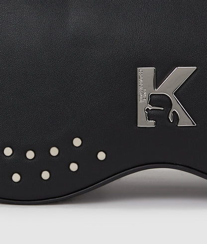 KarlLagerfeld Sunglasses Studded Top Handle Bag Black