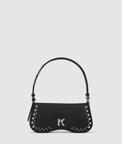 KarlLagerfeld Sunglasses Studded Shoulder Bag Black