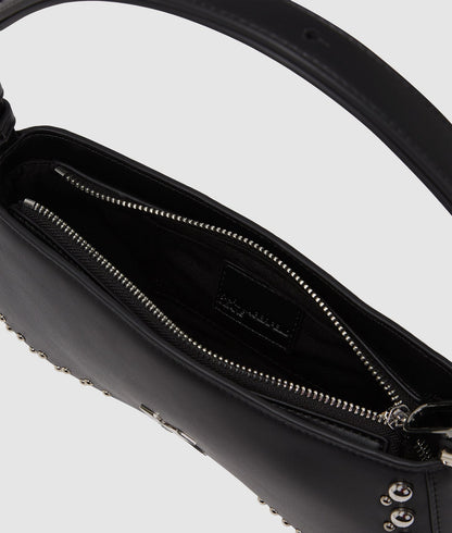 KarlLagerfeld Sunglasses Studded Shoulder Bag Black