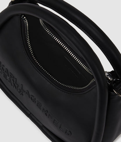 KarlLagerfeld Puffy Top Handle Bag Black