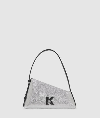 KarlLagerfeld Geo Shiny Shoulder Bag Silver