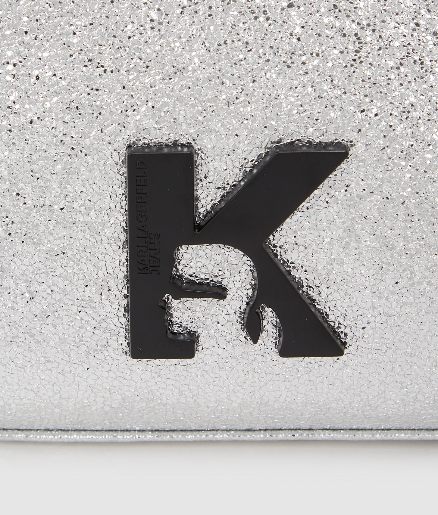 KarlLagerfeld Geo Shiny Shoulder Bag Silver
