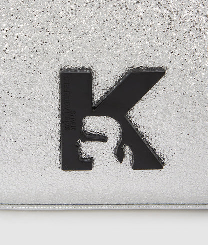 KarlLagerfeld Geo Shiny Shoulder Bag Silver