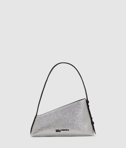 KarlLagerfeld Geo Shiny Shoulder Bag Silver