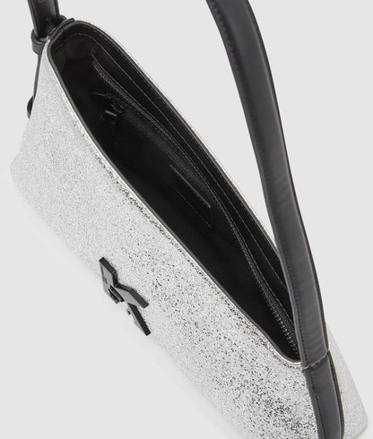 KarlLagerfeld Geo Shiny Shoulder Bag Silver