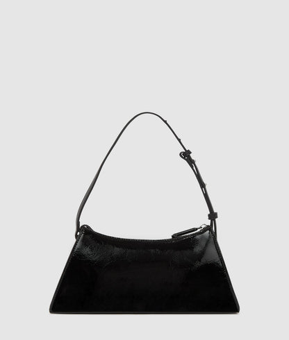 KarlLagerfeld Logo Geo Shiny Shoulder Bag Black