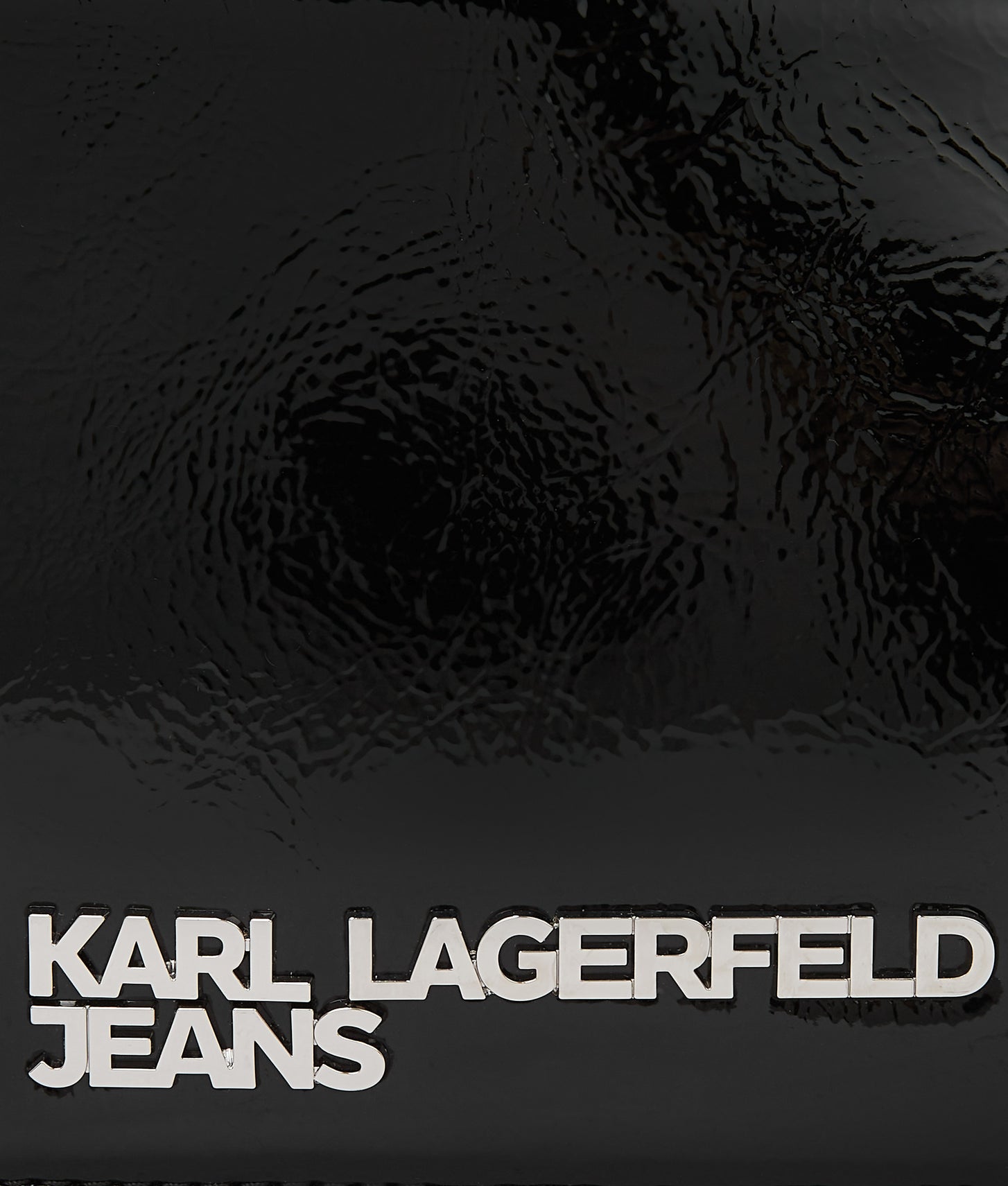 KarlLagerfeld Logo Shiny Camera Bag Black