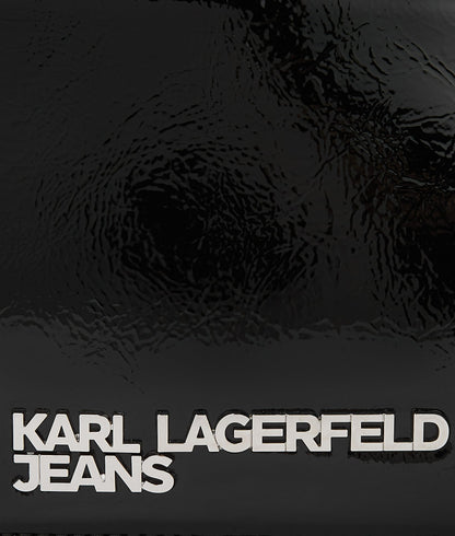 KarlLagerfeld Logo Shiny Camera Bag Black