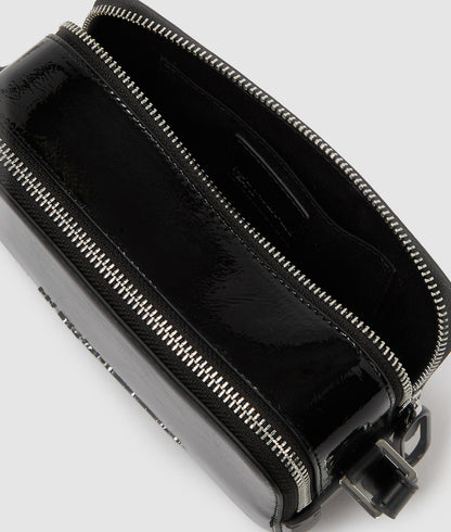 KarlLagerfeld Logo Shiny Camera Bag Black
