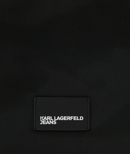 KarlLagerfeld Glossy Nylon Hobo Bag Black