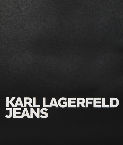 KarlLagerfeld Shearling Tote Bag Black/White