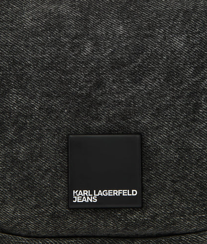 KarlLagerfeld Denim Moon Shoulder Bag Visual Washed Black