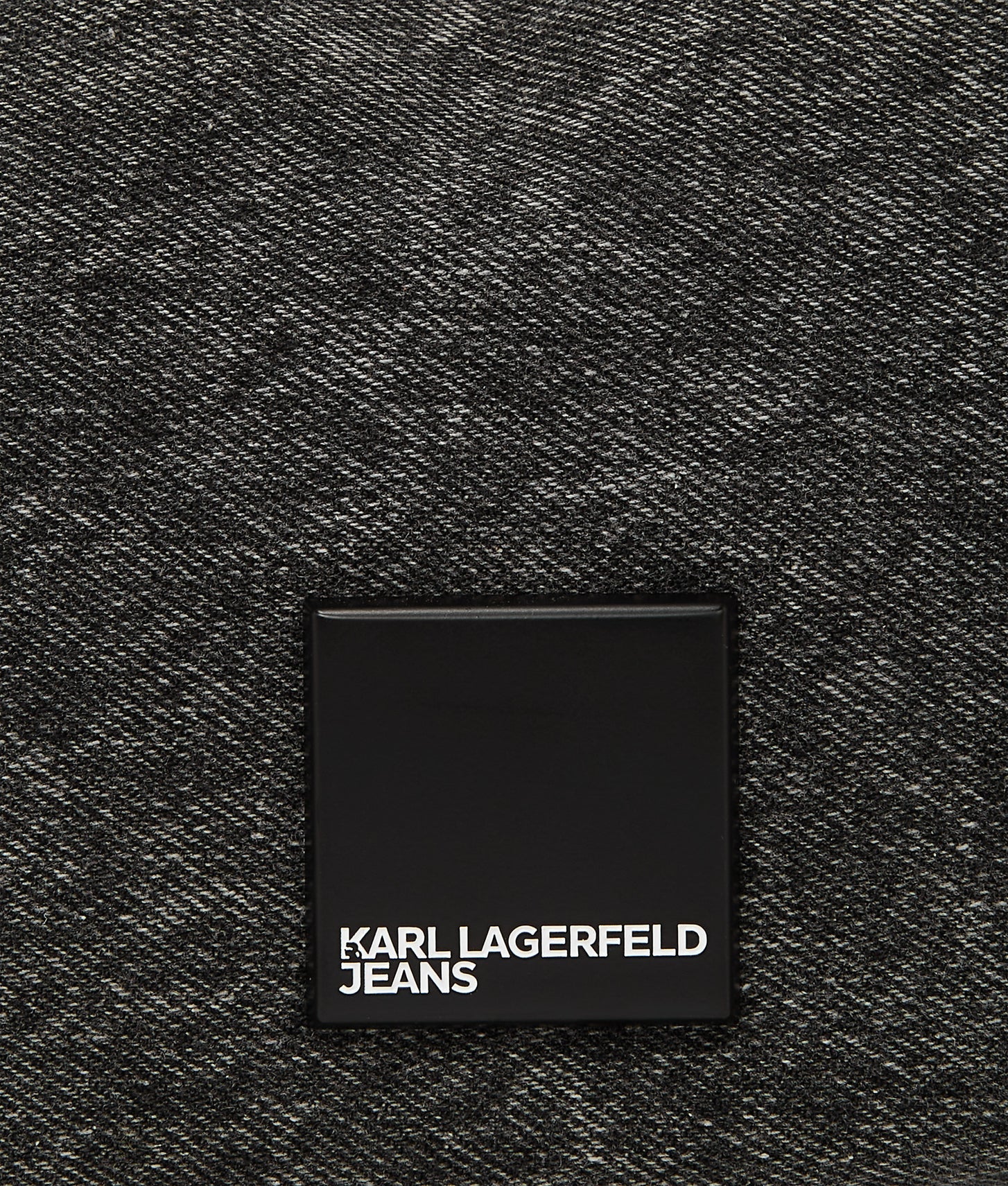 KarlLagerfeld Denim Mini Hobo Bag Visual Washed Black