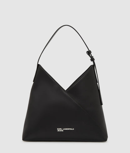 KarlLagerfeld Geo Leather Small Tote Bag Black