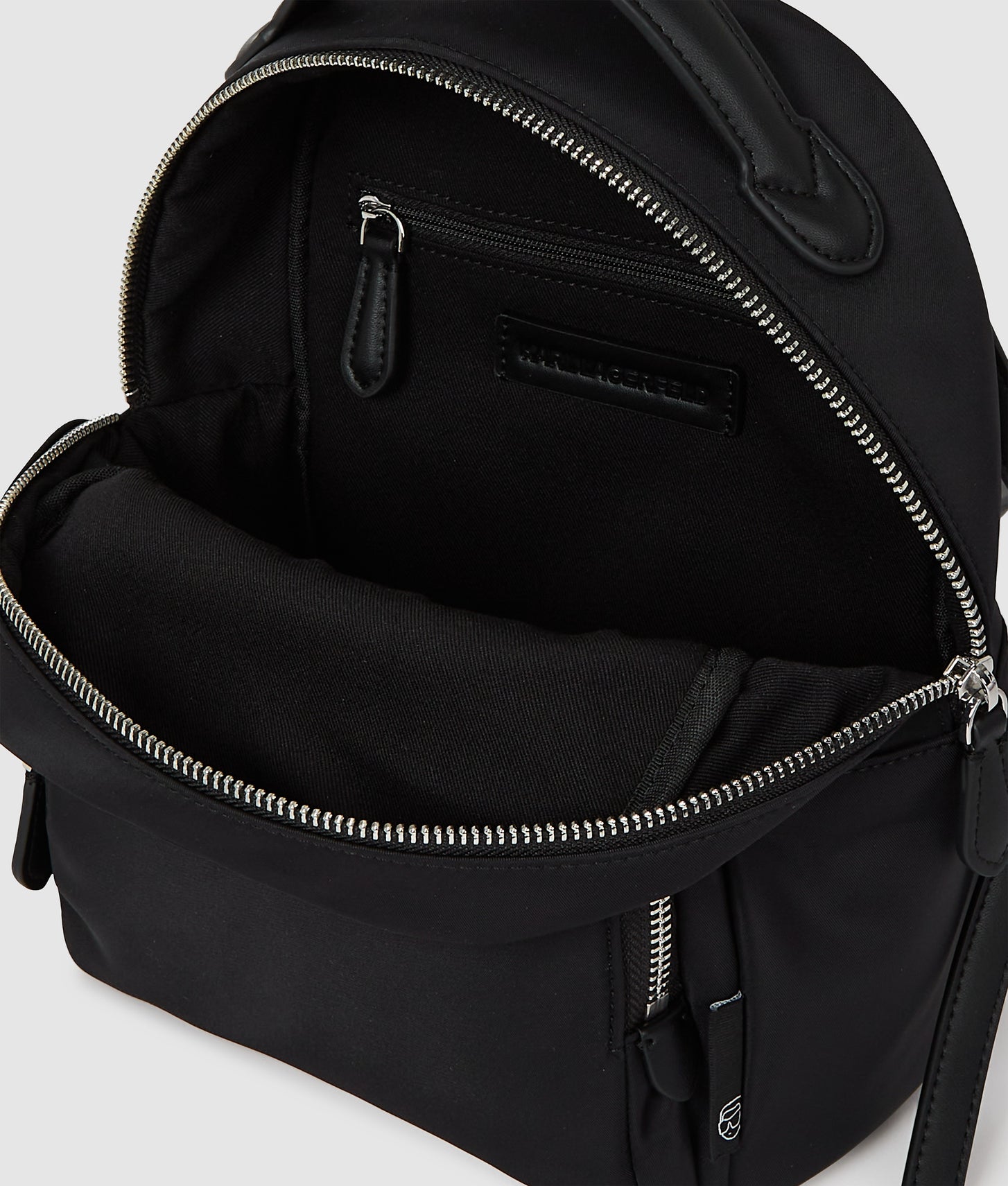 KarlLagerfeld Ikon Small Nylon Backpack Black