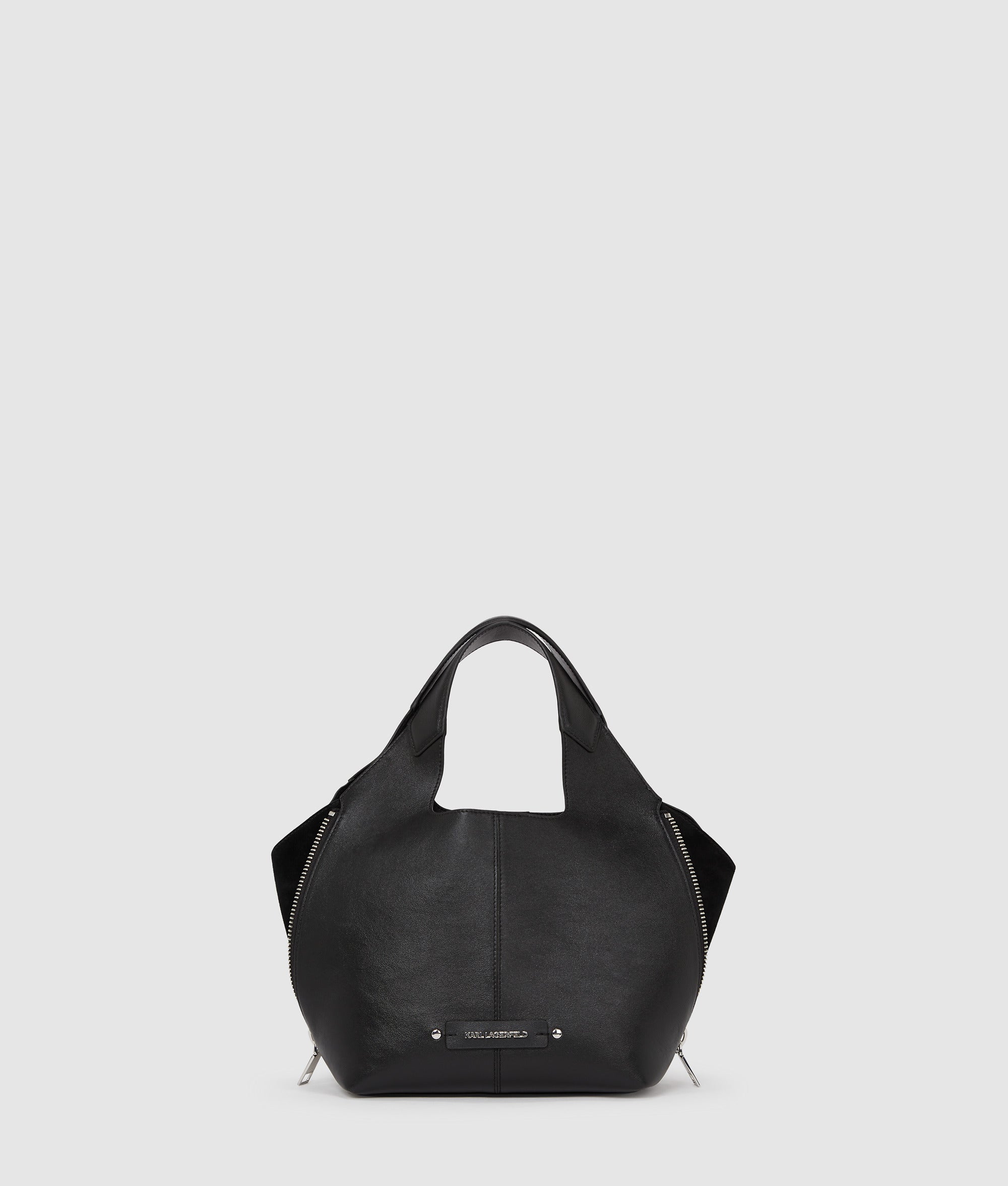 KarlLagerfeld Khardware Small Tote Bag Black-Nickel