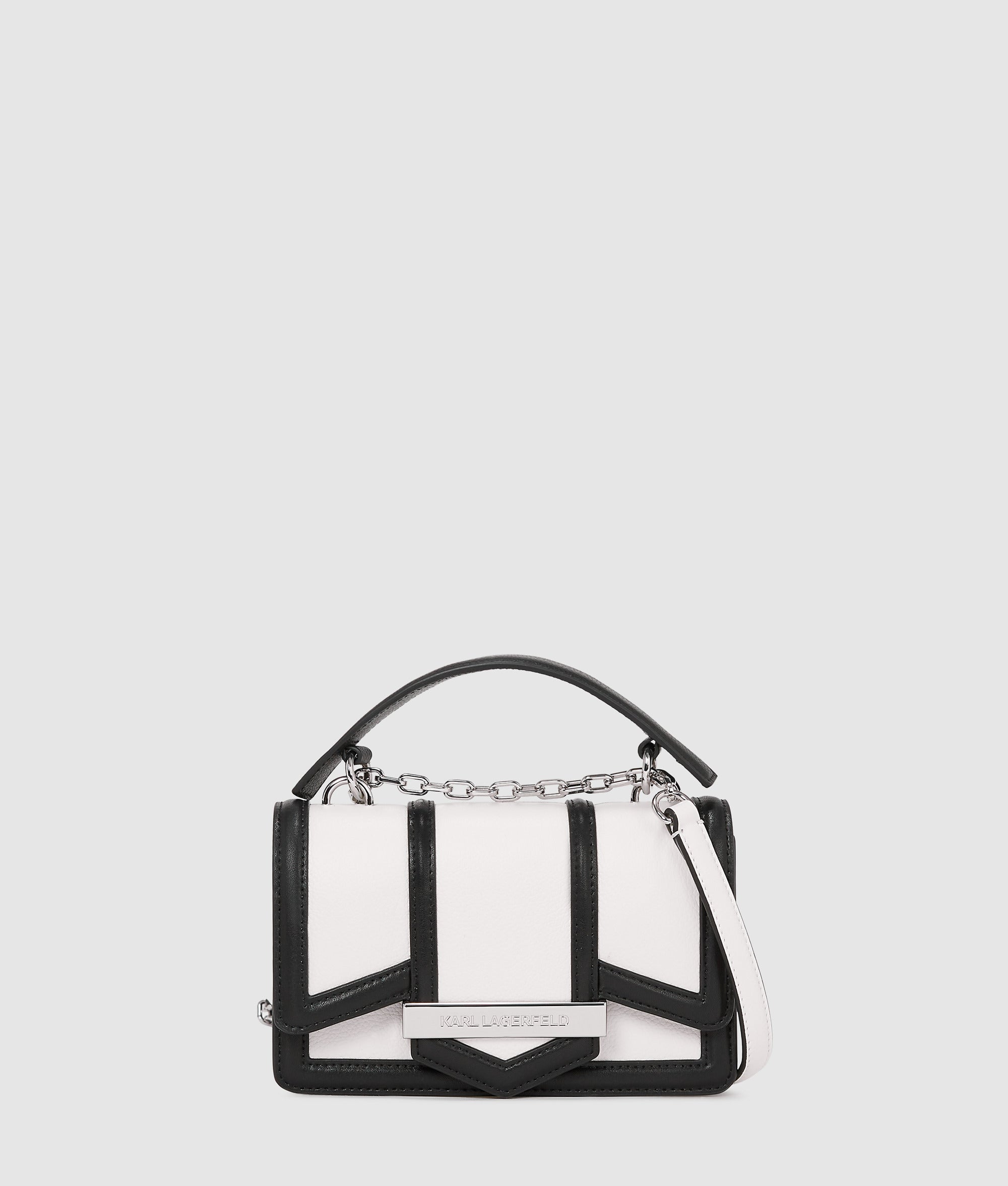 KarlLagerfeld Knova Small Crossbody Bag White/Black