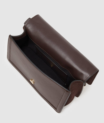 KarlLagerfeld Knova Suede Shoulder Bag Tobacco