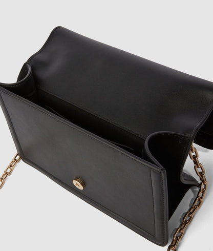 KarlLagerfeld Knova Suede Shoulder Bag Black/Gold