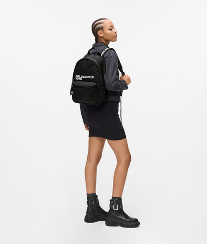 KarlLagerfeld Logo Nylon Backpack Black