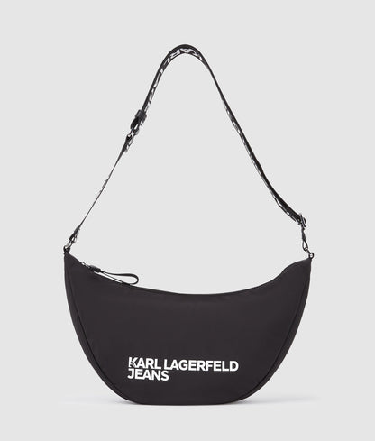 KarlLagerfeld Logo Nylon Sling Bag Black