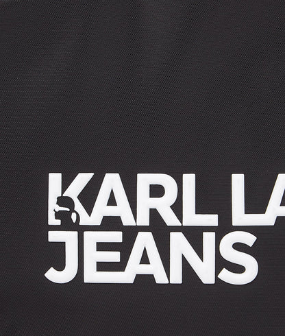 KarlLagerfeld Logo Nylon Sling Bag Black