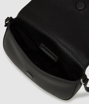 KarlLagerfeld Ikon Pebble Moon Shoulder Bag Black