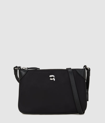 KarlLagerfeld Ikon Nylon Crossbody Pouch Black