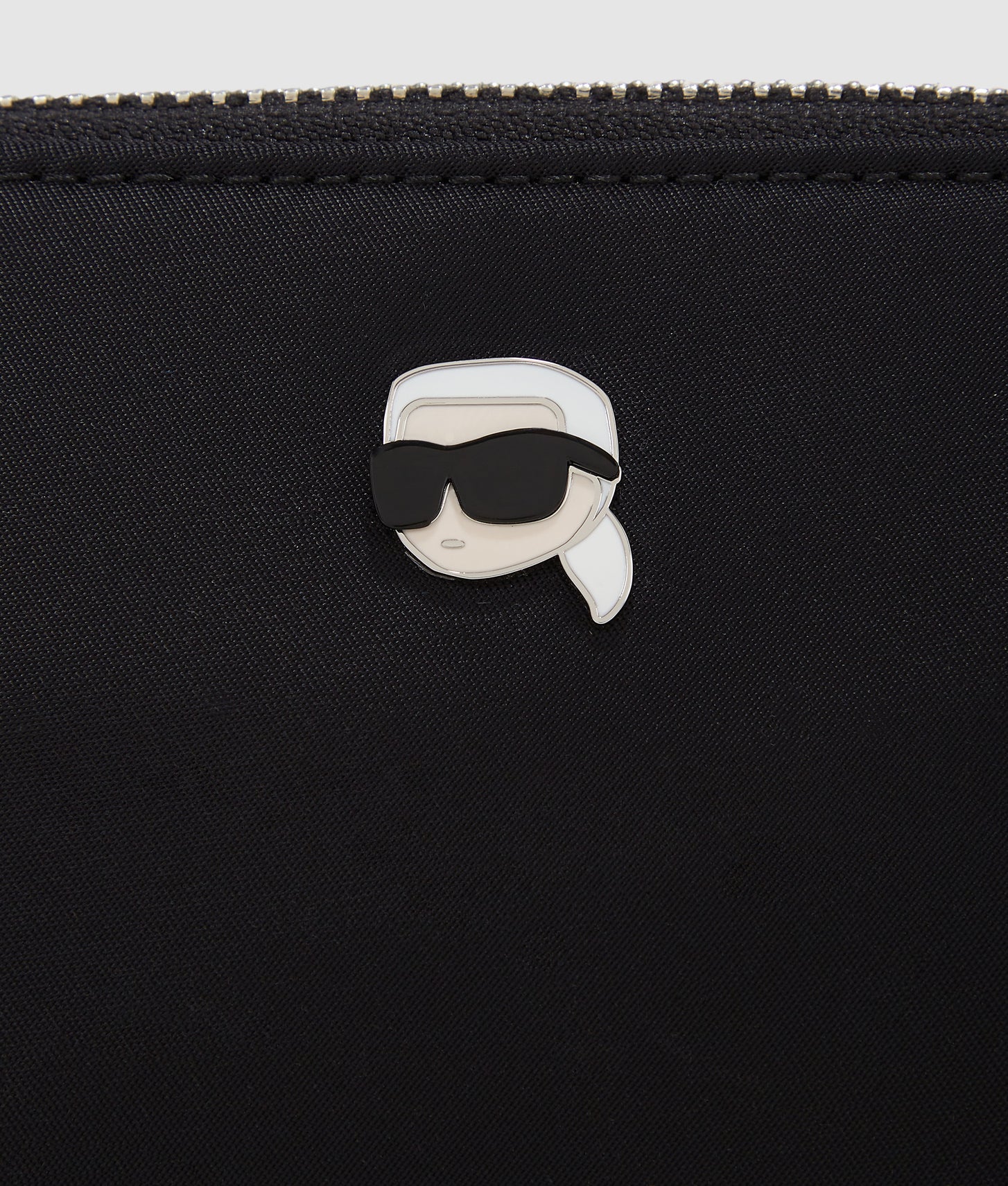 KarlLagerfeld Ikon Nylon Crossbody Pouch Black