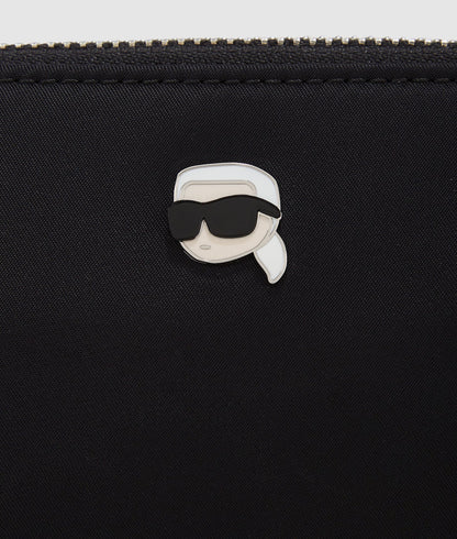 KarlLagerfeld Ikon Nylon Crossbody Pouch Black