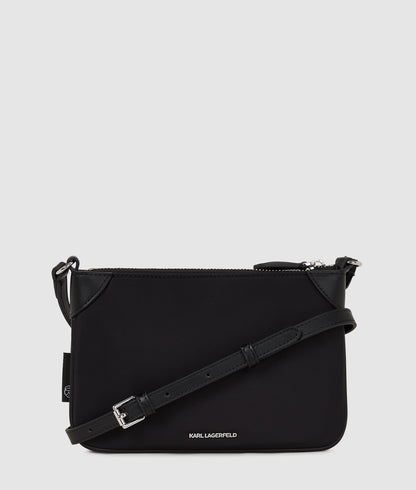 KarlLagerfeld Ikon Nylon Crossbody Pouch Black