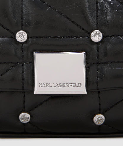 KarlLagerfeld Kkuilt Rhinestone Nano Bag Black Embellishment