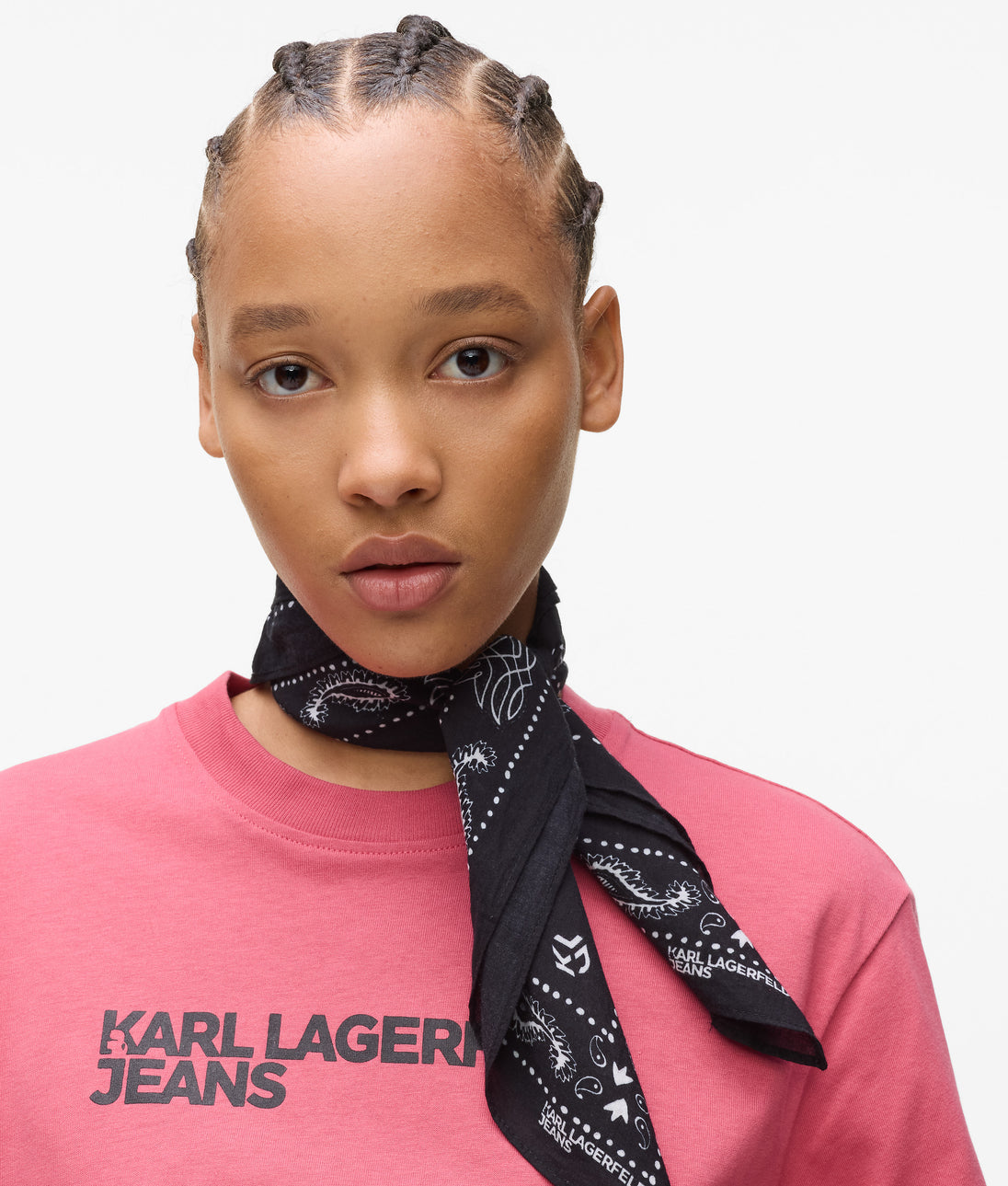 KarlLagerfeld Shearling Crossbody Camera Bag Black/White