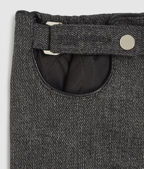 KarlLagerfeld Denim Moon Shoulder Bag Visual Washed Black