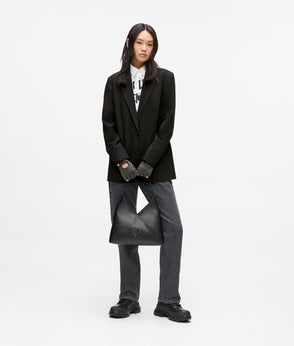 KarlLagerfeld Denim Moon Shoulder Bag Visual Washed Black