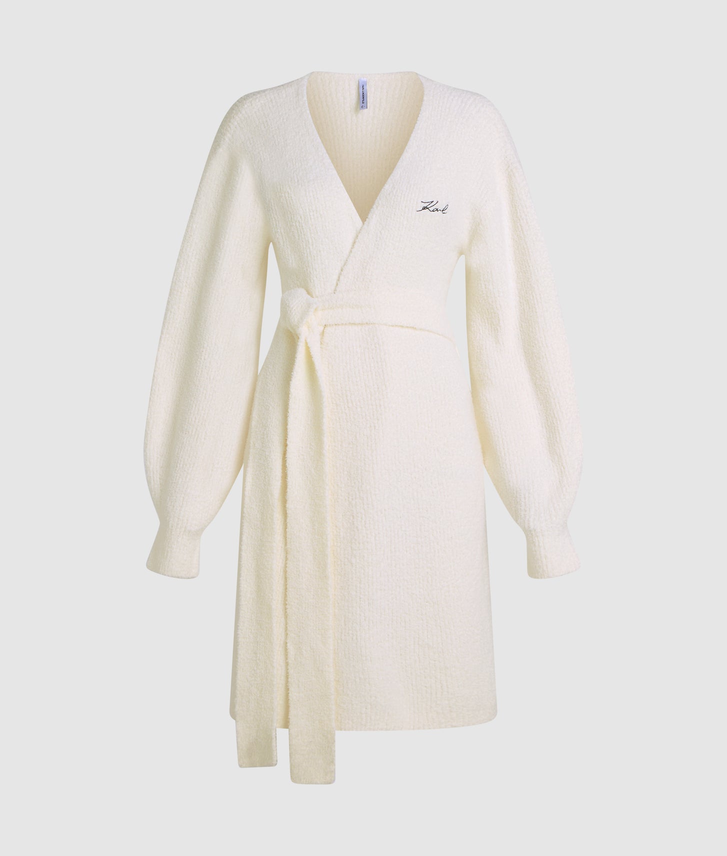Karl Lagerfeld Signature Fleece Lounge Cardigan Cannoli Cream