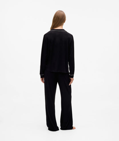 Karl Lagerfeld Signature Pajama Set Black