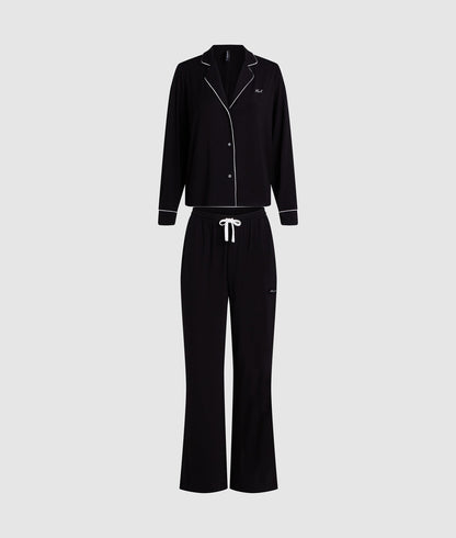 Karl Lagerfeld Signature Pajama Set Black
